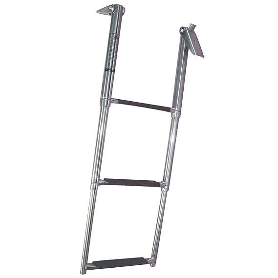 Badeleiter 3 Stufen Teleskopleiter Leiter Edelstahl 330 x 860 mm