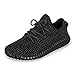Yasmine Fashion Lightweight Sneakers Unisex Shoes for Couple Men Women All Black 41
