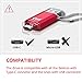 mosDART 32GB Type C Dual Flash Drive (USB-A 3.0 / USB-C3.0) High Speed for USB C Smartphones,USB-C Tablets,Red (NOT for Micro USB Port)
