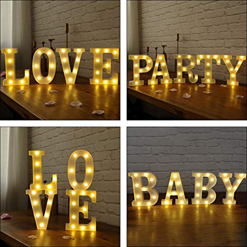 LED Marquee Letter Lights Sign, Battery Powered Light Up Alphabet Letters for Bedroom Wedding Birthday Party Christmas Home Bar Decoration