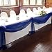 Vlovelife 5.5 Yards Crystal Organza Fabric, Tulle Sheer Fabric, Wedding Top Table Swag,Backdrop Curtain for Wedding Baby Shower Birthday Party Event Decor - Navy Blue