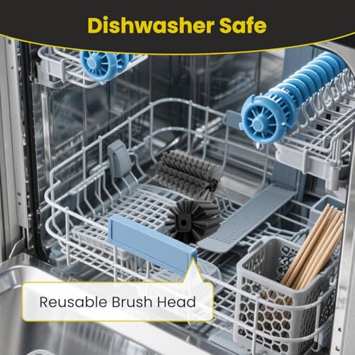 Electric Grill Brush for Outdoor, Cordless Rechargeable Automatic Grill Cleaner with Water & Cleaning Solution Tank, IPX7 Waterproof BBQ Grill Brush for Grill Grates