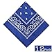 Alotpower Cotton Headbands Handkerchiefs Bandanas 12 pack,Blue