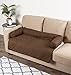 E-Living Store Pet Furniture Protector Non-Slip Water-Resistant Cover for Dogs and Cats with 3-Sided Bolster Soft Fabric – Large, Chocolatethumb 3