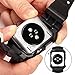 GMYLE Rugged Shock Resist Protection Hard Case with Rubber Strap Band GA-2 for Apple Watch 42mm (Not Compatible with 38mm) - Matte Black