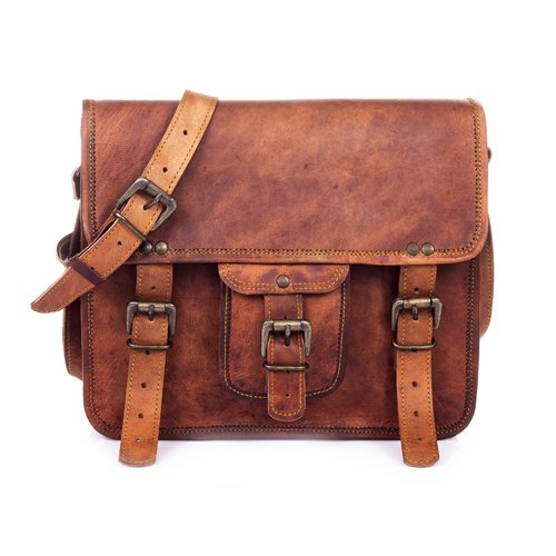 Elegance Leather Brown Messenger Bag