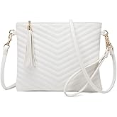 CYHTWSDJ Trendy Vegan Leather Shoulder Purses, Clutch Wallet with Wristlet Strap,Small tassel Crossbody Bags for Women