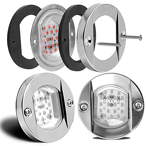 HUSUKU Marine Courtesy Lights, 316 Stainless Steel, SOOP3 P01 1200LM 3