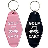 Lemua Golf Cart Keychain - Plastic Motel Key Ring for Golfers
