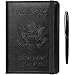 HerriaT Leather Passport Holder Cover Case RFID Blocking Travel Wallets Card Case for Women Men(Black)