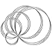 Benvo 15 Pieces Metal Rings Hoops Steel Craft Silver Rings for Dream Catcher, Macrame and Other DIY Projects in 5 Sizes (2 Inch, 3 Inch, 4 Inch, 5.5 Inch, 6.3 Inch, Silver)