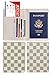 Rita Messi Luxury Passport Holder Cover Case Checkerboard PU Vegan Leather RFID Blocking Travel Organizer Card Holder(Olivia)