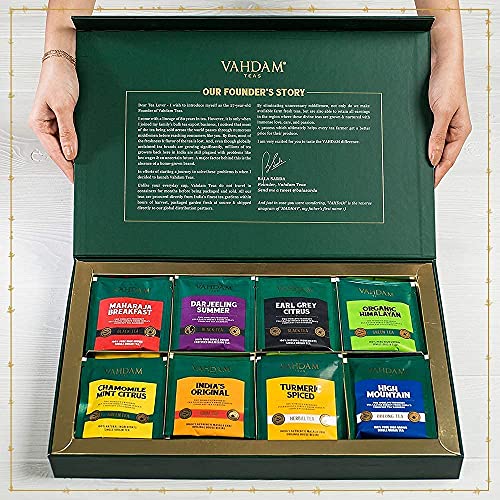 VAHDAM, Assorted Tea Gift Set (6 Varieties, 36 Tea Bags) - Variety Pack - Black, Green, Chai and Herbal Tea Sampler | Gifts Set for Lovers | Gifts for Women and Men - Image 5
