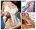 Henna Tattoo Stencil/Temporary Tattoo Temples Set of 8 Sheets,Indian Arabian Tattoo Reusable Stickers Stencils Body Art Designs for Hands