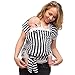 Baby Wrap Carrier - Ring Sling for Newborn and Infant - Nursing Cover & Blanket - Free Rings and Pouch - Moby Holder - Breathable & Stretchy Cotton - Stripes - Perfect Baby Shower Gift
