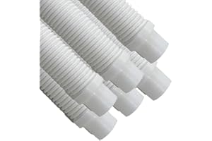 Puri Tech 6 Pack Universal Swimming Pool Cleaner Suction Hose 48 Inches Long White Color for Kreepy Krauly, Baracuda G3/G4, Navigator, & More