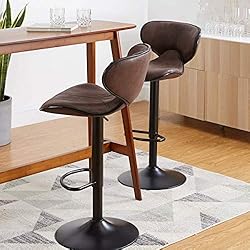 CangLong Stools Swivel Adjustable Barstool, Counter