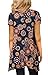 XUERRY Women Plus Size Short Sleeve Tunic Tops Loose Floral Print Shirt(Short-Navy/Pink,XXXL)