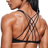 CRZ YOGA Women's Strappy Sports Bra - Criss Cross