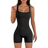ALYNE Women's Seamless Romper - Ribbed One-Piece Jumpsuit, – Sleeveless One-Piece Bodysuit with Contouring Fit