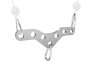 J Bryant Stainless Steel Double to Single Pulley Adaptor Plate for Cable Machine – Fitness Dual Pulley Connector with 3 Carabiners for LAT Pulldown, Triceps Pushdown, and T Bar Row Accessories