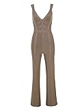 UONBOX Women's Rayon Sleeveless V Neck Long Bandage