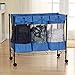 Household Essentials Laundry Sorter with Wheels, Triple Removable Mesh Bags, Sturdy Wire Frame, Smooth Glide Casters, Wide Functionality, Blue and Black