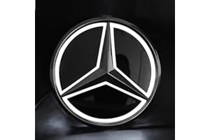 JIDOO MB Front Grille Star Emblem LED Logo, 4D Mirror Style Bright Illuminated Badge Light for 20016-2021 E-Class E250 E300 E350 E400 W207 E53 E63 E-Coupe (W213)