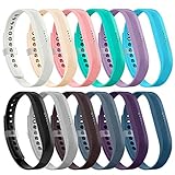 AIUNIT Compatible Fitbit Flex 2 Band, Replacement for Fitbit Flex 2 Accessories Wristband Adjustable Classic Sport Fitness Watch Band w/Metal Clasp for Fitbit Flex 2 Small Large Men Women No Tracker