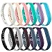 AIUNIT Compatible Fitbit Flex 2 Band, Replacement for Fitbit Flex 2 Accessories Wristband Adjustable Classic Sport Fitness Watch Band w/Metal Clasp for Fitbit Flex 2 Small Large Men Women No Tracker