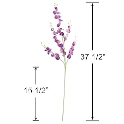 WELMATCH Light Purple Artificial Orchids Faux