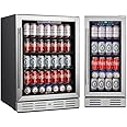 Kalamera 15 & 24 inch 96 or 154 Cans Capacity Beverage Cooler - Built in Counter or Freestanding - for Soda, Water, Beer or W