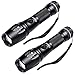 Flashlights, Onete T6-D Ultra Bright Zoomable Adjustable Focus Water Resistant Portable Flashlights with Bottle Opener and Luminous Ring (2PACKs)