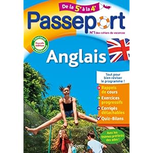 Passeport Anglais De la 5e à la 4e – Cahier de vacances 2023