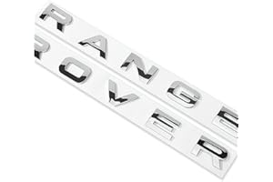 QOMAGO 3D Car Replacement Accessories 1 Set Hood Front Letters/Tailgate Rear Letters Emblem Compatible with RxxxR and RxxxE Bright Silver