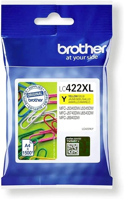 Brother LC-422XLY Original Yellow Ink Cartridge 1500 Pages
