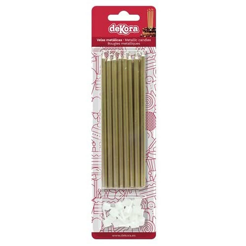 dekora Birthday Candles 13 Cm gold