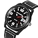 Daimon Men's Watch with Black Face Leather Strap Business Watch for Men