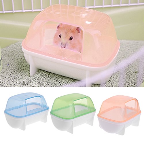 Sarora - Hamster Bathroom Sauna Room Pet Small Animals Rabbit Chinchilla Toilets Cleaning(Color Random)