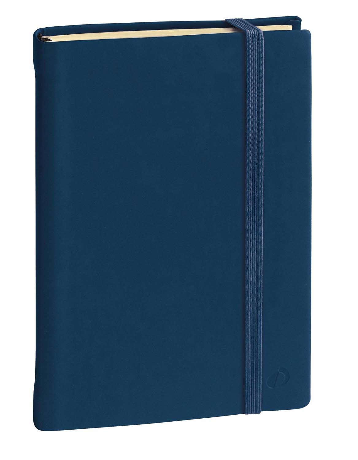 Quo Vadis - Collection: Silk Notebook 24 Lined with Elastic 16 x 24 cm - Navy Blue