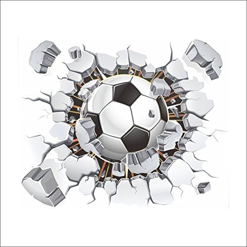 XINKEHUA XKH-F001 Cute 3d Soccer Football Removable Mural Wall Stickers (Wallpaper) for Kids boys Children Room Home Wall Decor