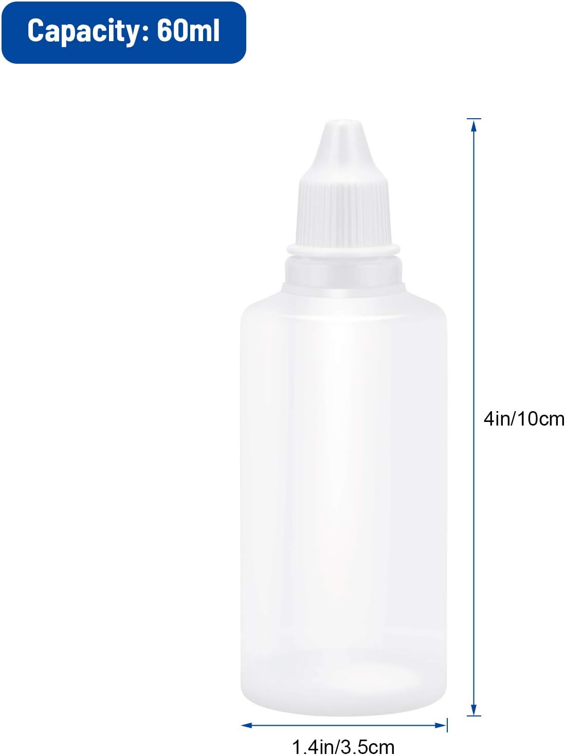 TOOL GADGET Plastic Dropping Bottles Vial of Liquid Eye Liquid Dropper, 60ml, 12 pack: Home Improvement