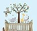 Safari Pride, Tree Wall Decals, Jungle Stickers with Green Leaves and Fabric Tree