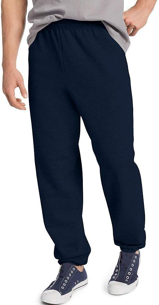 Hanes Men's EcoSmart Fleece Sweatpant, Navy Heather, L