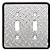Franklin Brass Diamond (1-Pack) Decorative Light Switch Cover Polished Chrome 2-Gang Wall Plate Double Toggle Electrical Outlet Guard 135861
