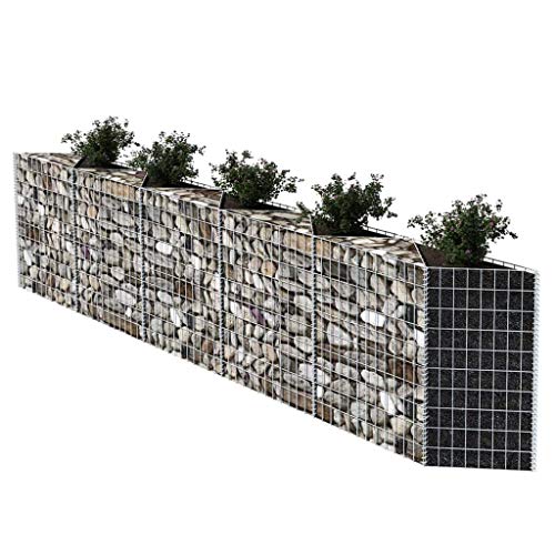 vidaXL Gabionenkorb 300x30x100cm Pflanzkasten Steinkorb Gabionen Wand Mauer – Bild 4