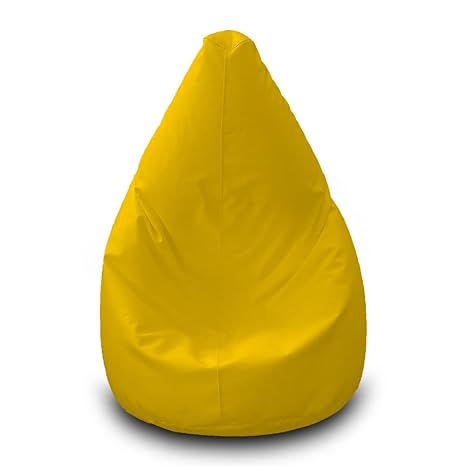 Sitzsack, aus Polyester, wasserdicht, für Außenbereich, Größe L (75 x 120 cm) L gelb