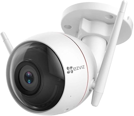 EZVIZ 1080P WLAN IP Kamera IP66 wetterfest Outdoor Sicherheitskamera mit Sirene und Licht Alarm 2 Wege Audio 30 Meter Nachtsicht LAN Port Bewegungsmelder CTQ3W