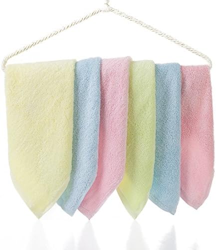 Lymga Hand-Towel Face-Towel Set,100% Cotton, High Absorbent, size10"x10", 6-pack 6 Colors(h601)