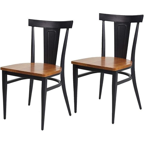 Amazon Com Luckyermore Dining Room Side Chair Set Of 2 Wood Heavy